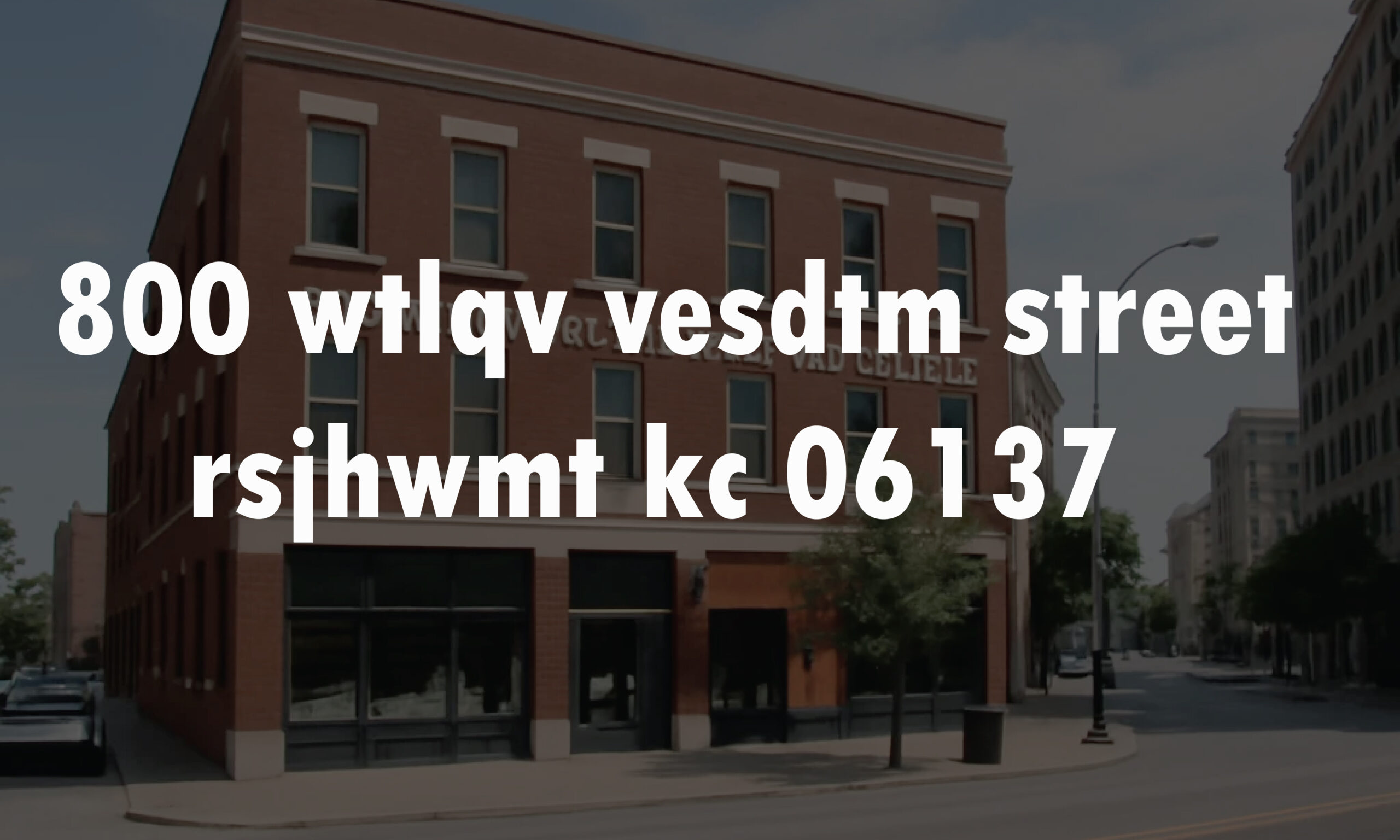 800 wtlqv vesdtm street rsjhwmt kc 06137