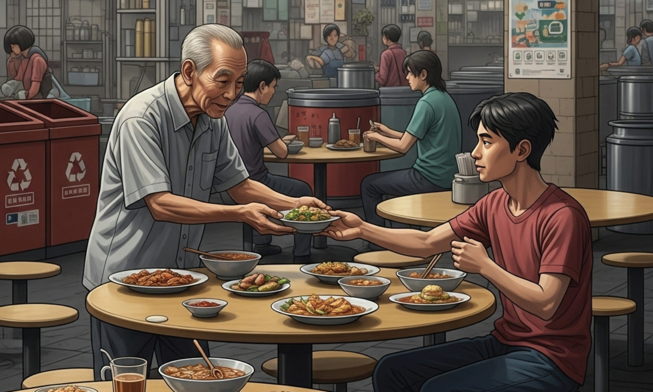 Chinatown Hawker Leftovers Consumption