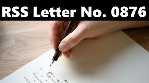 RSS Letter No. 0876